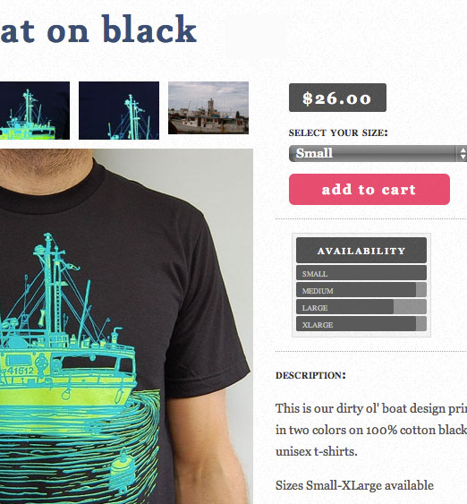 Slow Shirts Product Page